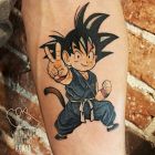 Goku na łąpie