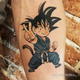 Goku na łąpie