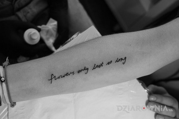 Tatuaż jeszcze jeden napis - napisy