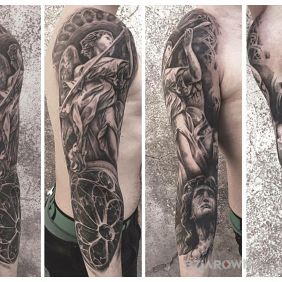 Rękaw w klimacie sakralno-architektonicznym 