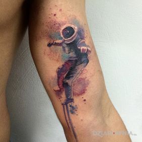 Akwarelowy astronauta