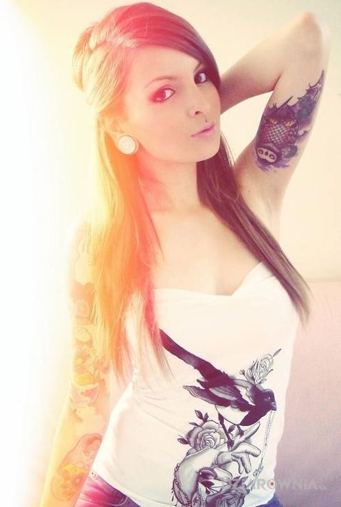 Tatuaż sowa na ręce - zwierzęta