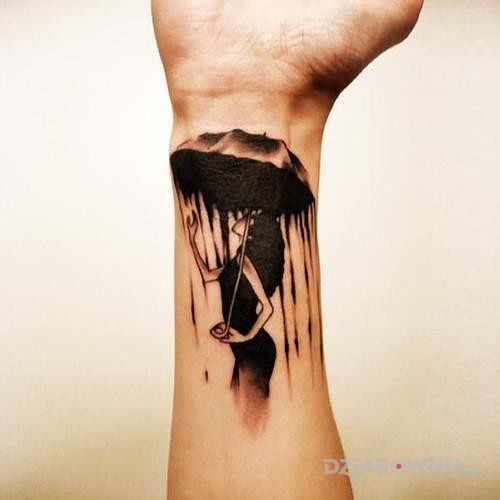 Tatuaż deszcz - postacie