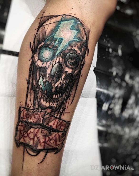 Tatuaż long live rock n roll - napisy