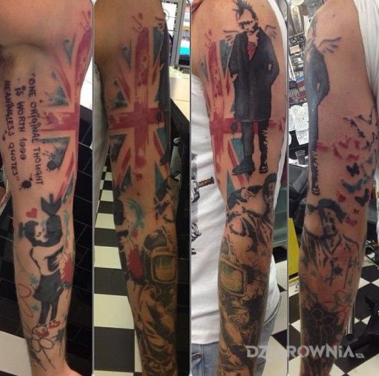 Tatuaż rekaw punka - rękawy