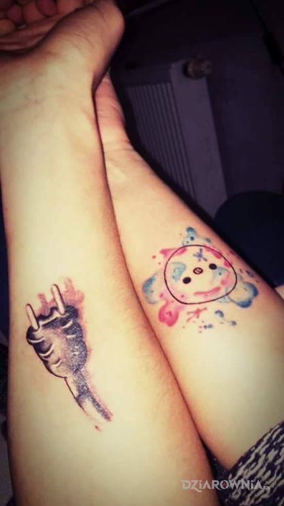 Tatuaż dziara dla pary - miłosne