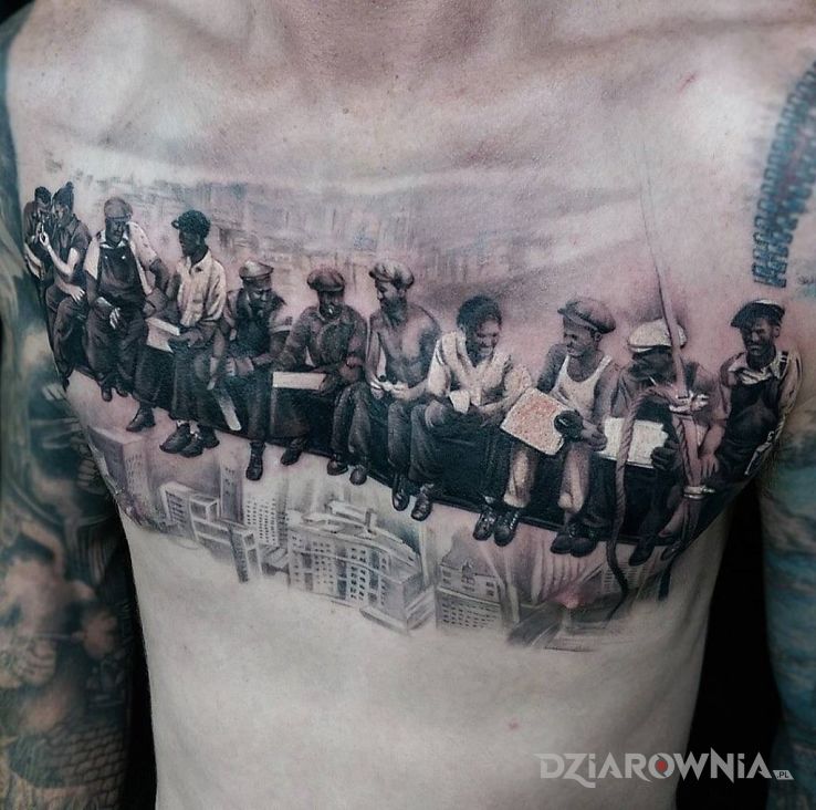 Tatuaż przerwa na lunch - postacie