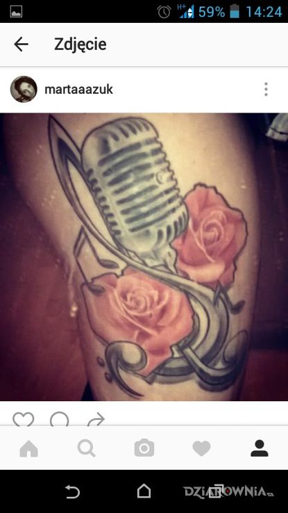 Tatuaż moja nóżka  - kwiaty