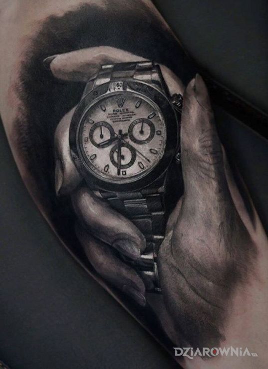 Tatuaż rolex - realistyczne