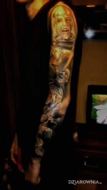 Tatuaż fajny rękaw - postacie
