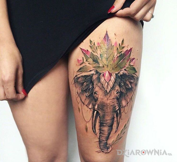 Tatuaż słoń - zwierzęta