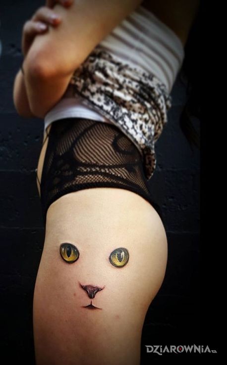 Tatuaż kocie oczy - zwierzęta
