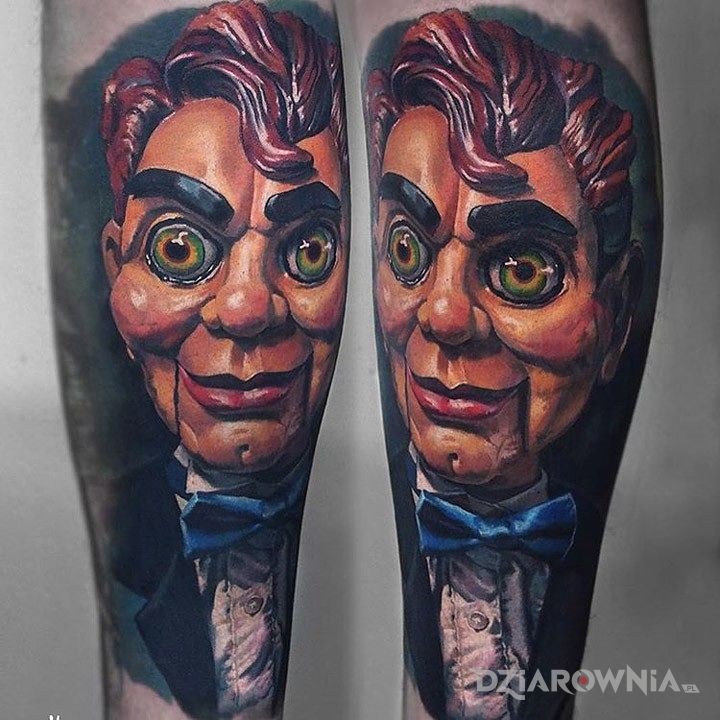 Tatuaż lalka brzuchomówcy - postacie