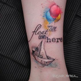 Papierowa łódka i balont