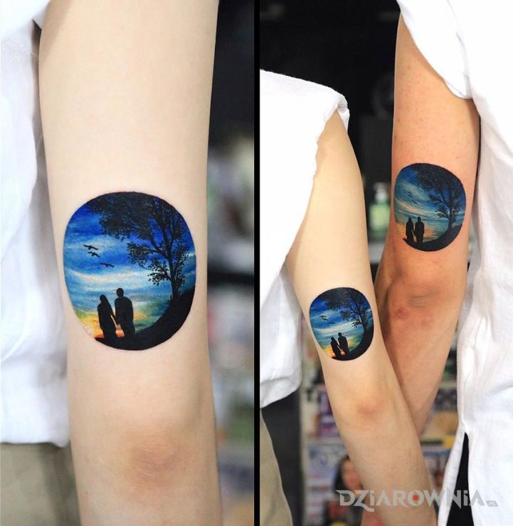 Tatuaż romantyczna chwila - miłosne