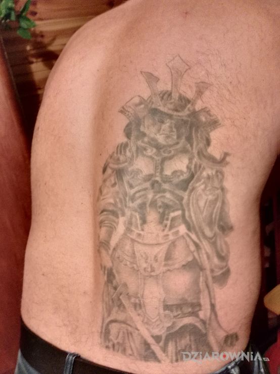 Tatuaż japoński wojownik - japońskie