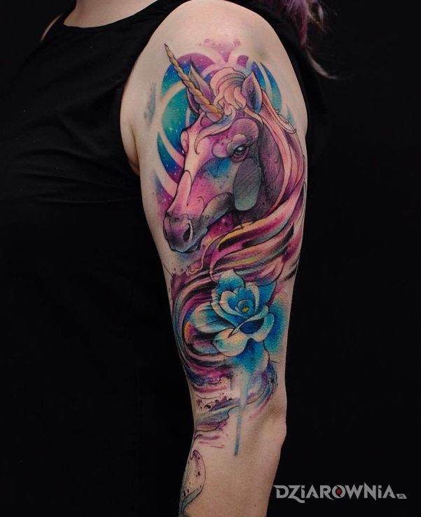 Tatuaż jednorożec - zwierzęta