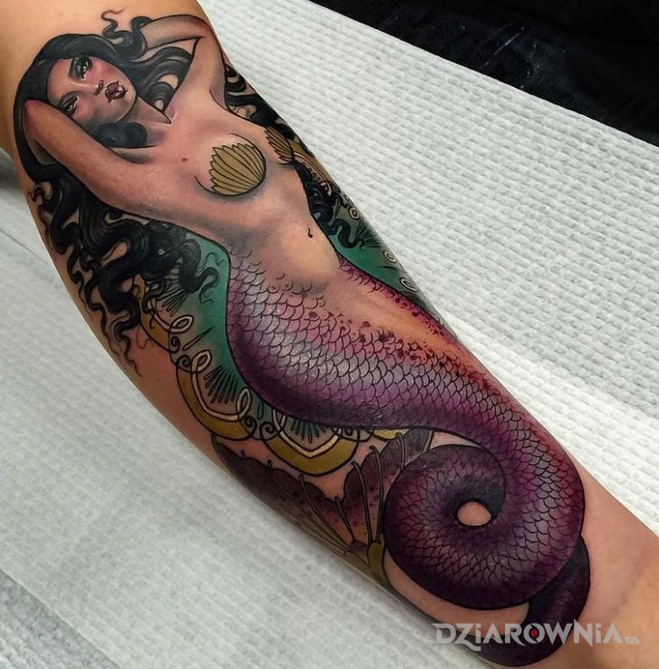 Tatuaż syrena - postacie