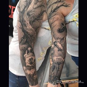 Rękaw przedstawiający nature