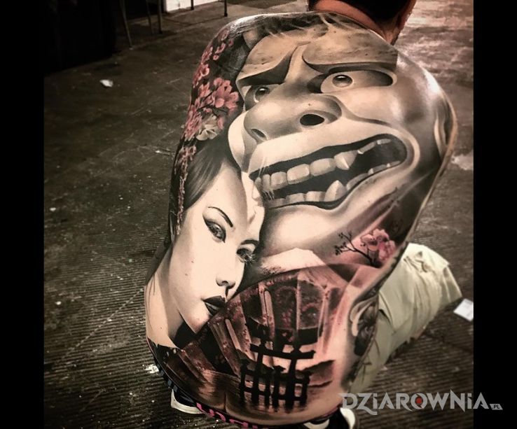 Tatuaż japoński tatuaż - 3D