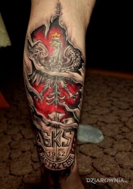 Tatuaż gks jastrzębie - patriotyczne