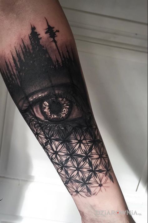 Tatuaż oko - realistyczne