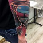 Abstrakcyjna klepsydra, kosmos