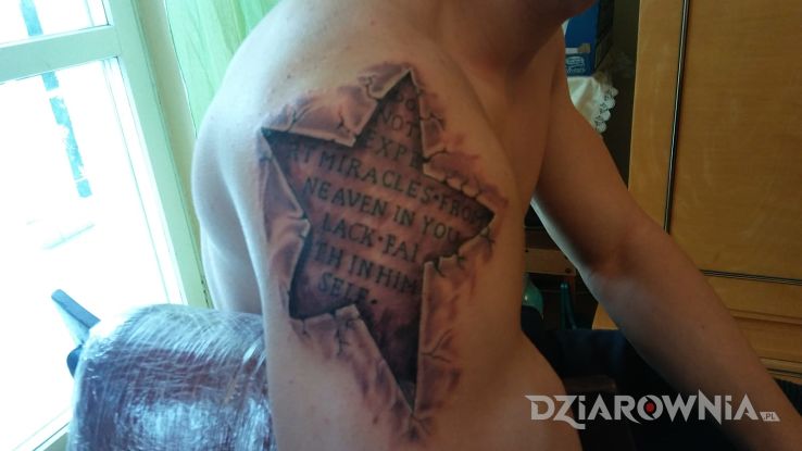 Tatuaż gwiazda - 3D