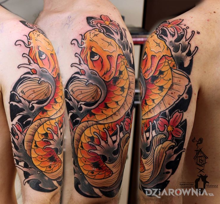Tatuaż koi - japońskie
