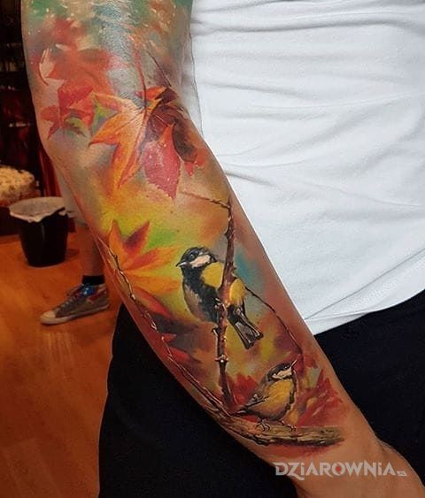 Tatuaż jesień - zwierzęta