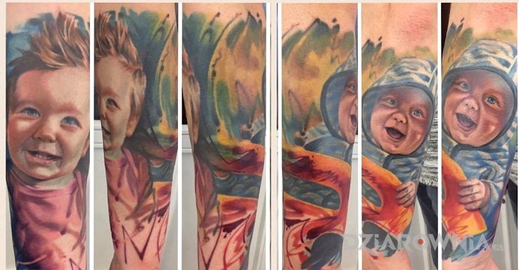 Tatuaż dzieciaki - postacie