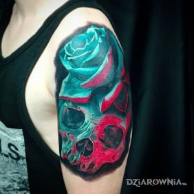 Róża i czaszka