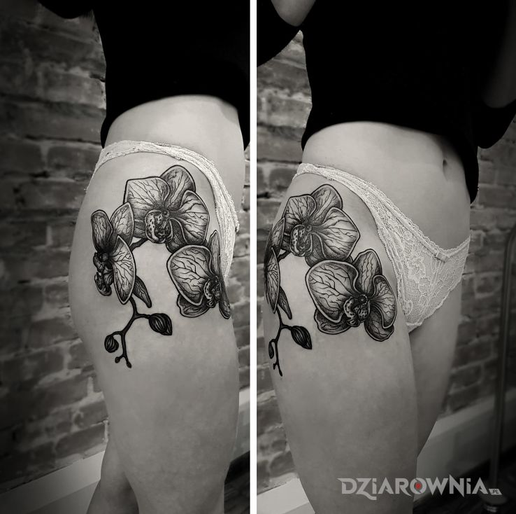 Tatuaż orchid - seksowne