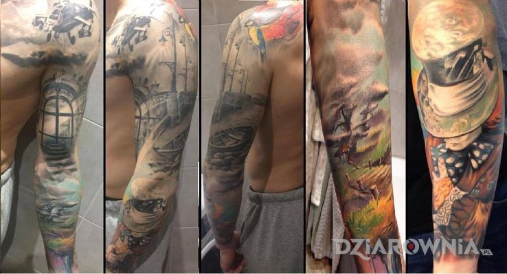 Tatuaż kozacki rękaw - rękawy