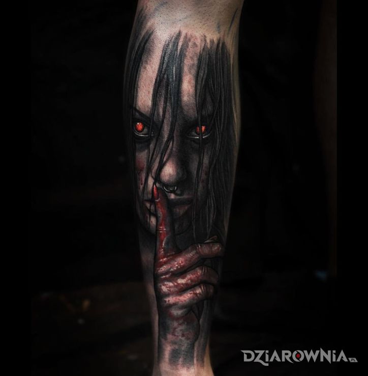 Tatuaż opętana dziewczynka - postacie