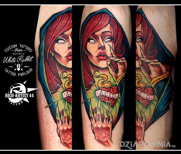 Tatuaż matka acid - twarze