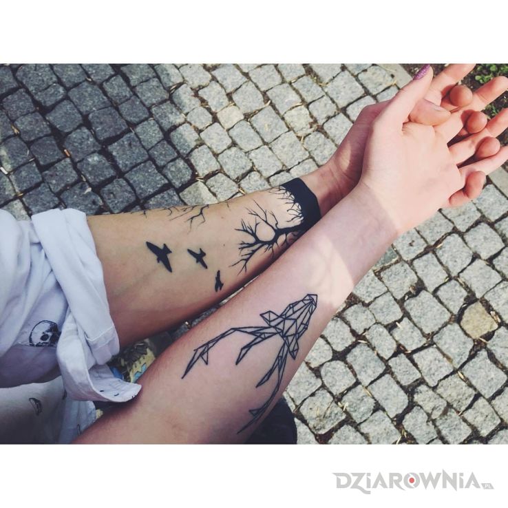 Tatuaż las zwierząt - zwierzęta