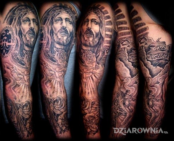 Tatuaż religijny rekaw - rękawy