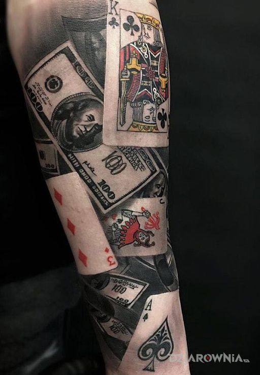 Tatuaż poker - realistyczne