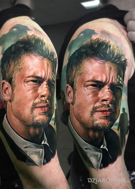 Tatuaż brad pitt - 3D