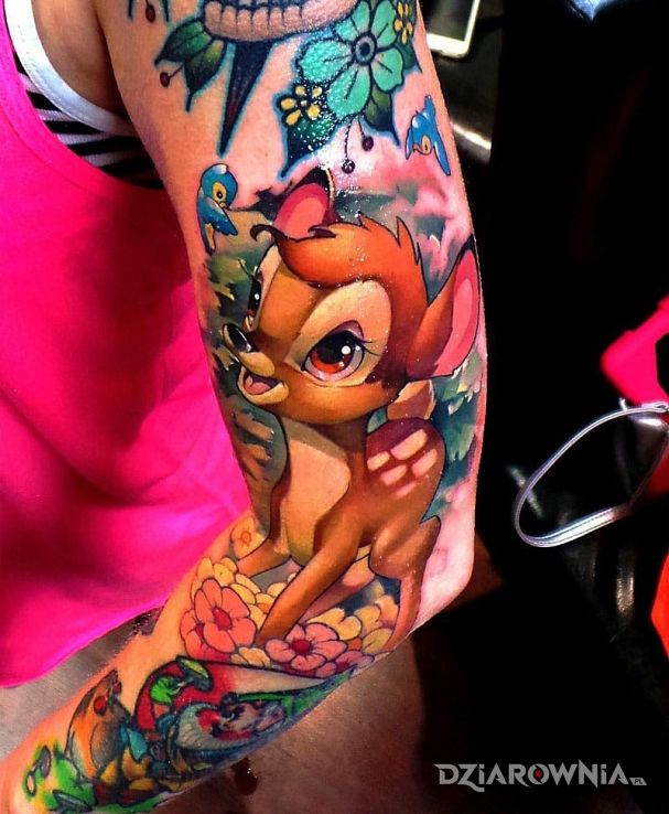 Tatuaż bambi - postacie