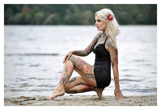 Tatuaż na plaży - rękawy