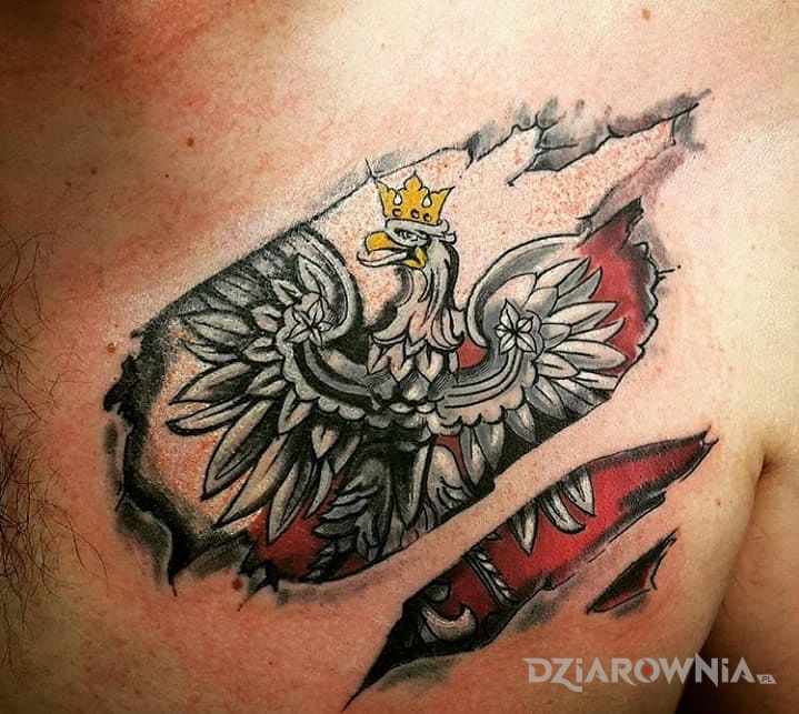 Tatuaż ojczyzna pod skórą - patriotyczne