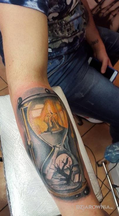 Tatuaż klepsydra - 3D