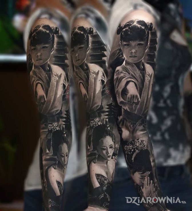 Tatuaż japan style - realistyczne