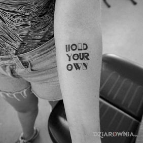 Hold your own