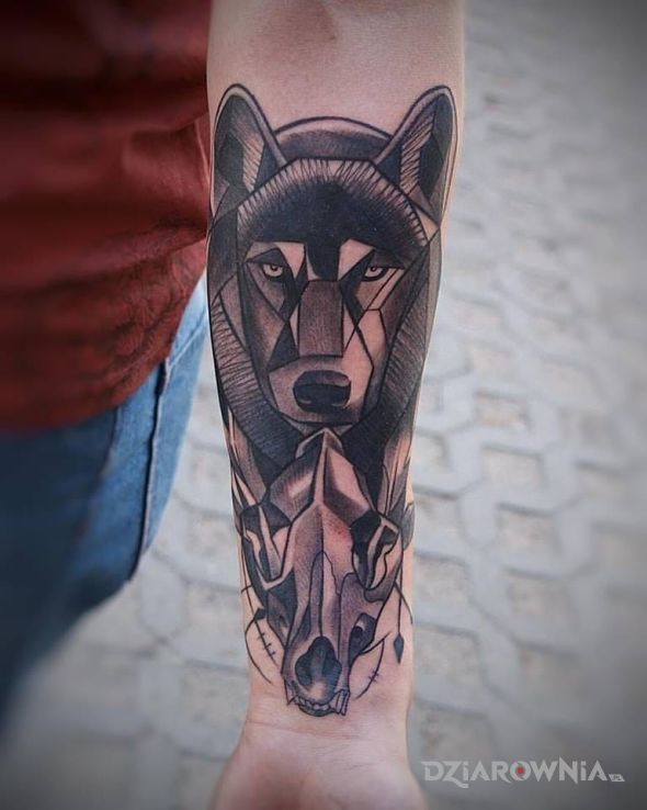 Tatuaż wilk - zwierzęta