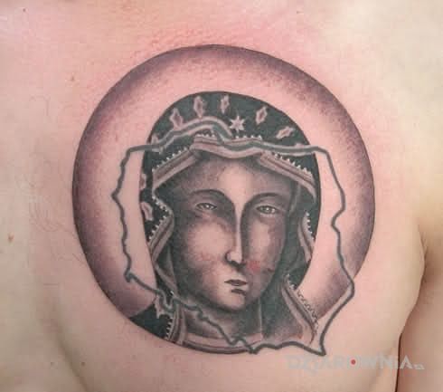 Tatuaż matka boska - patriotyczne