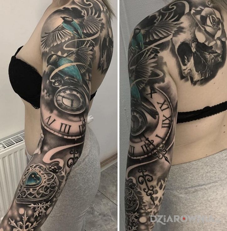 Tatuaż serce oceanu - zwierzęta