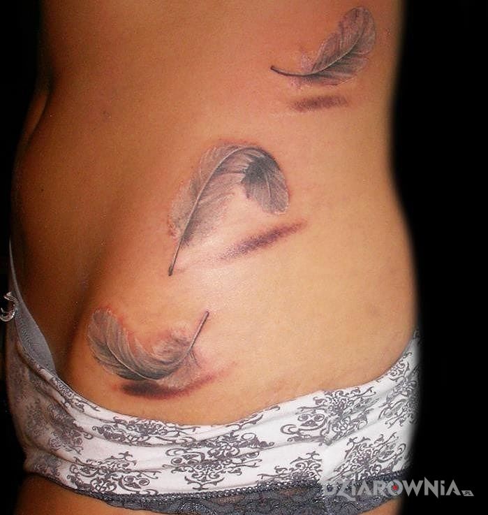 Tatuaż piórka - seksowne